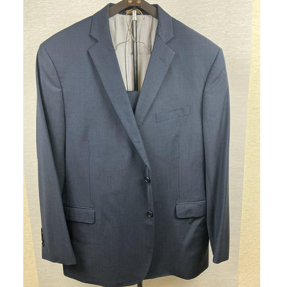 Brooks Brothers Explorer Suit 48R 40W 2 Pairs Pants Navy Tic Regent Flat